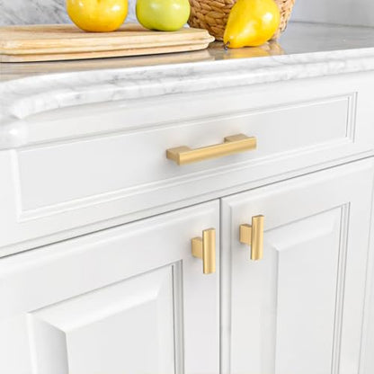 Amerdeco 10 Pack Champagne Bronze Cabinet Pulls 3 Inch(76MM) Hole Centers Kitchen Cabinet Handles Hardware Kitchen Handles for Cabinets Cupboard Handles Drawer Pulls ZH0026 - color: Champagne Bronze, size: 3"/76MM Hole Center, style: 10 Pack