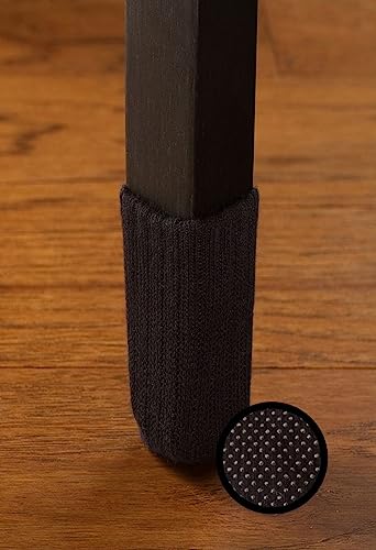 Medium/Black-NancyProtectz Patented with Grips/Chair Leg Floor Protector. The Original Furniture Sock - color: Black, size: Medium