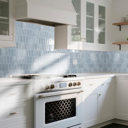 Art3d Hexagon Peel and Stick Backsplash, 10-Pack, 12 x 12 Inch, Light Blue - color: Light Blue, size: 12 x 12 Inch