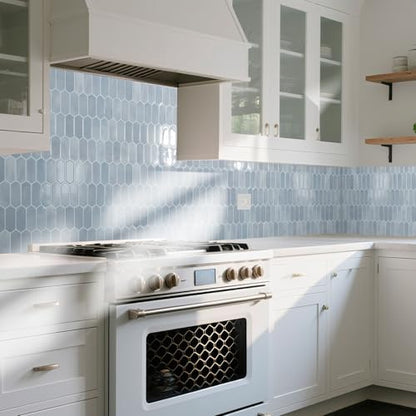 Art3d Hexagon Peel and Stick Backsplash, 10-Pack, 12 x 12 Inch, Light Blue - color: Light Blue, size: 12 x 12 Inch