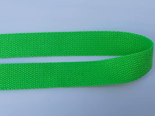 1 Inch Cotton Webbing 10 Yards Cotton Strap for Tote Canvas Bags Crafts Sewing (2079 Bright Green) - color: 2079 Bright Green