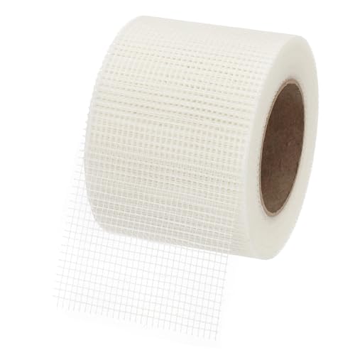 PATIKIL Drywall Repair Mesh Tape, 4 inch x 164 ft Fiberglass Repair Patch Self-Adhesive Dry Wall Joint Tape 8 Mesh Wall Hole Crack and Seam Patch, White - size: 4 inch x 164 Feet