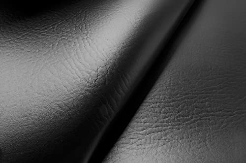 Wento 2.0mm Thick Faux Leather 54''x12'' Vinyl Leather Elephant Skin for Purses Making Leather Straps - color: Black, size: 54''x12''
