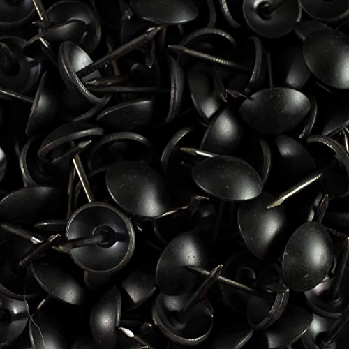 decotacks® Matt Black Upholstery Nails/Tacks 7/16in - 100 Pcs [Matt Black] DX0511MBL