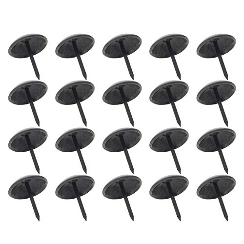 Aicosineg Antique Upholstery Nails Tacks 0.75" Head Dia Iron Round Thumb Push Pins, for Cork Board Furniture Decorative Headboards Sofa Chair Hardware 150pcs - color: 19*21mm 150pcs