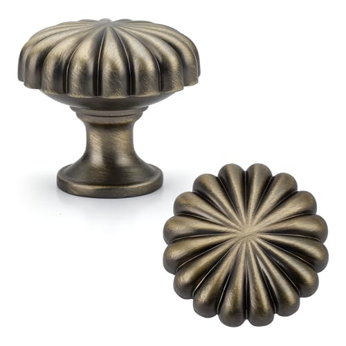 10 Pack Antique Bronze Cabinet Knobs, Vintage Cupboard Drawer Knobs Pulls - color: Antique Bronze