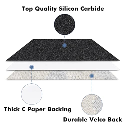 6 Inch 25 PCS 1000 Grit Sanding Disc Wet Dry Sandpaper Hook Loop Sand Paper - style: Grit 1000