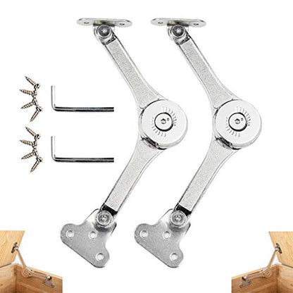 Toy Box Hinges Soft Close - Lid Support Heavy Duty Chest Soft Close Hinges for Wooden Box, Support 50lb/2pcs (APFFSY)