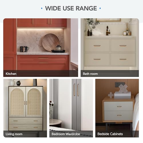 HOME EDIT Antique Brass Solid Cabinet Handles & Pulls 5 Inch 10 Pack - color: Antique Brass, size: 5 inches Hole Center
