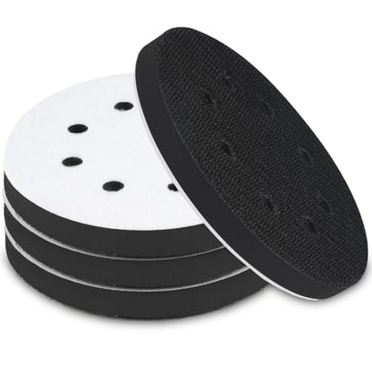 4 Pack 5 Inch 8 Holes Foam Sanding Pads for Orbital Sander