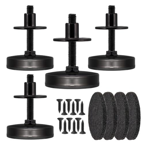 M8 Heavy Duty Leveling Feet 4Pk, 2" Wide Base, Raise 0.8" to 2.25" - size: M8 x 1.25 - Raise 0.8" to 2.25"