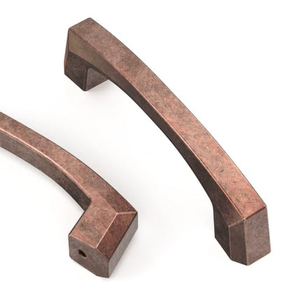 Asidrama 10 Pack 3 inch Antique Copper Kitchen Cabinet Handles - color: Antique Copper, size: 3" Hole Center(76mm)