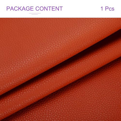 DMiotech 1 Pack 14 Inch x 53 Inch Faux Leather Sheet Furniture Cover Soft Grain Orange PU Leather Roll for Handmade DIY Craft Projects - color: Orange