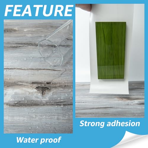 Art3d Wood Textured Peel and Stick Vinyl Floor Tiles, 40-Pack, Dust Grey - color: Dust Grey