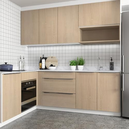 15.7"x354.3" Light Wood Peel and Stick Wallpaper Self Adhesive Removable - color: Beige, size: 15.7" x 354.3"