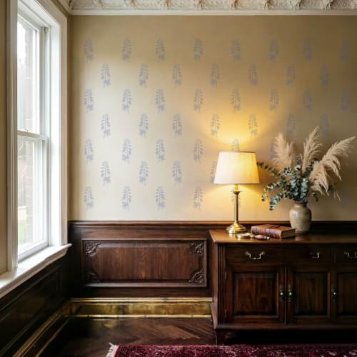 Flower Stencils for Painting, Reusable Floral Wall & Furniture Stencils - size: 6inx 3in