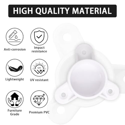 1 Inch PVC Flange PVC Table Leg Cap, 4 Pack Furniture Grade Rod Holder with Mounting Screws, Pipe Flange Fittings for DIY Making Storage Shelves, Support Feet - size: 1 Inch