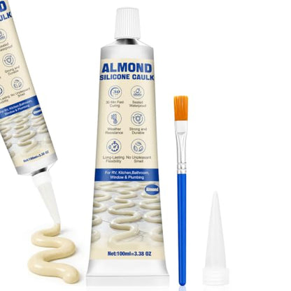 JAOJAO Almond Caulk, Waterproof, Shrink & Crack Proof Caulking - color: Almond, size: 100ML