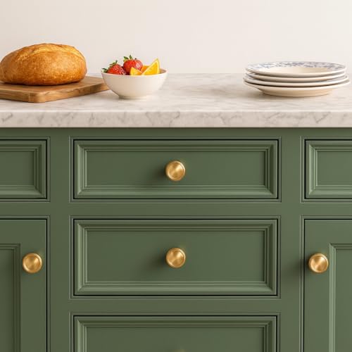 10 Pack Champagne Bronze Cabinet Knobs, 1-1/4 Inch Zinc Alloy Knob - color: Champagne Bronze