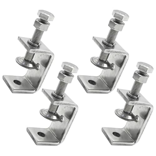 4Pcs 304 Stainless Steel C Clamp, C Type Tiger Clamp with Screws for Woodworking (85mm 4Pcs)