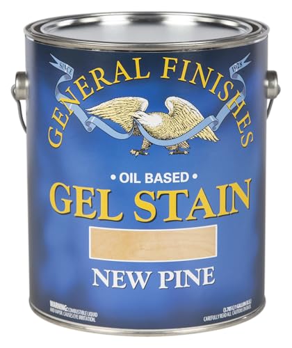 General Finishes Oil Base Gel Stain, 1 Gallon, New Pine - color: New Pine, size: 1 Gallon
