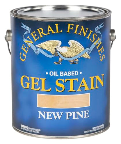 General Finishes Oil Base Gel Stain, 1 Gallon, New Pine - color: New Pine, size: 1 Gallon