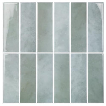 Peel and Stick Tile，New Upgrade Thicker Design Self Adhesive 12" x 12" Large Premium Peel and Stick Backsplash for Kitchen (Sage). - color: Sage