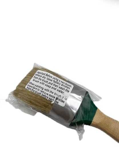 Medium Natural Boar Hair Bristles Chalk Furniture Paint Brush - Forest Green 4 Pack
