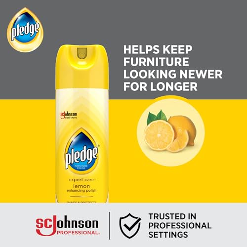 SC Johnson Professional Pledge Enhancing Polish Spray, Lemon scent, 12 Pack