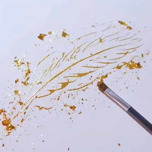 Gold Leaf Adhesive,Gilding Adhesive,Gold Leaf Glue for Craft, Arts, Wood Use (100ml + Brush + Gloves) - color: 100ml Glue