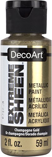 DecoArt 2 Ounce, Champagne Gold Extreme Sheen Paint, 2 Fl Oz (Pack of 1) - color: Champagne Gold, size: 2 Fl Oz (Pack of 1)