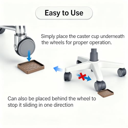Non Slip Furniture Pads for Hardwood Floors -Yelanon 8Pcs 3” Coasters Cups - color: 8pcs3"square Brown Square