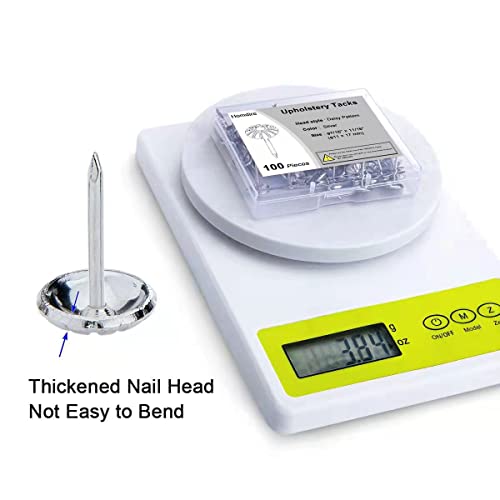 100pcs Upholstery Tacks, 7/16“ Furniture Tacks, Decorative Tacks - color: Silver
