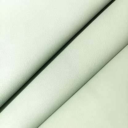 XHT Smooth Light Green Faux Leather Roll 11.8"x53" Soft Plain Synthetic Upholstery Crafts Fabric for DIY Cosplay Garment Jewelry Accessories - color: Green