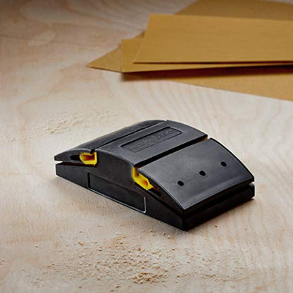 Amazon Basics 5.1" Rubber Sanding Block for Wet or Dry Sanding, Easy to Use, Black/Yellow