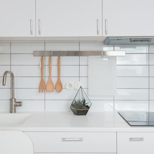 10 Pack 5 Inch Brushed Satin Nickel Kitchen Cabinet Handles - color: Brushed Satin Nickel, size: 5'' Hole Center(128mm)