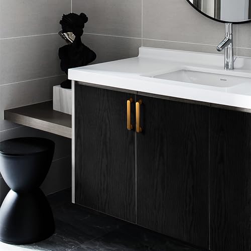 Black Wood Grain Wallpaper Contact Paper for Cabinets 118’’17.7’’ - size: 17.7"W x 118"L