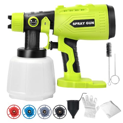 HVLP Paint Sprayer Compatible with Ryobi 18V Battery (Tool Only)