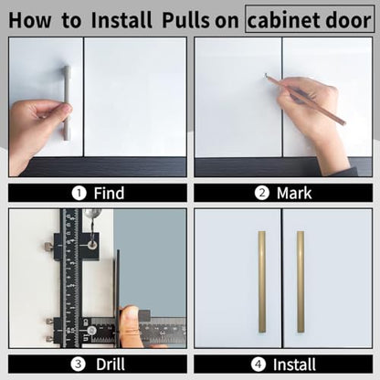 King&Charles Aluminum Cabinet Hardware Jig&3pcs Point Drill Bit - style: MAX-Aluminum
