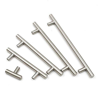 Goldenwarm 10 Pack Brushed Nickel Cabinet Knobs T Bar Knobs, 2Inch - color: ‎Brushed Stainless Steel