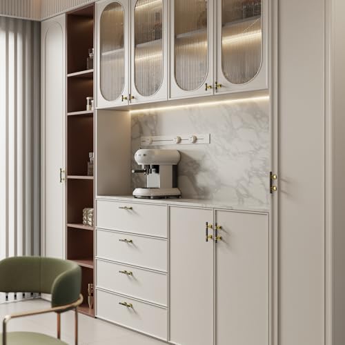 Rergy 10 Pack Square Black and Gold Cabinet Knobs, Solid Zinc Alloy - color: Black and Gold, size: Single Hole