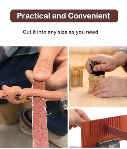 Emery Cloth Roll, 6 Grits 1'' x 26' Sand Paper Roll with Dispenser, 80 150 240 320 400 600 Grit Sandpaper Assortment, Wet Sanding Paper for Metal Automotive Furniture Wood - style: 6rolls 8m
