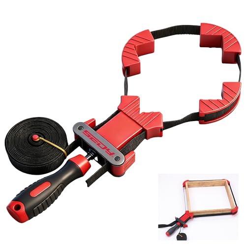 SEDY 13 ft. Belt Band Clamp Strap Clamp for Woodworking, Quick Release Frame Clamps with 90-Degree Corner Pieces