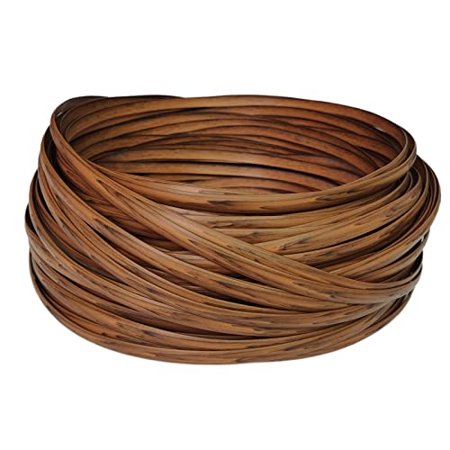Feyart 32m/105ft 8mm Dark Wood Grain Brown Wicker Repair Kit, PE Rattan Repair Kit for Wicker Chair Fixing, Patio Furniture Repair - color: Dark Wood Grain, size: 105 Feet