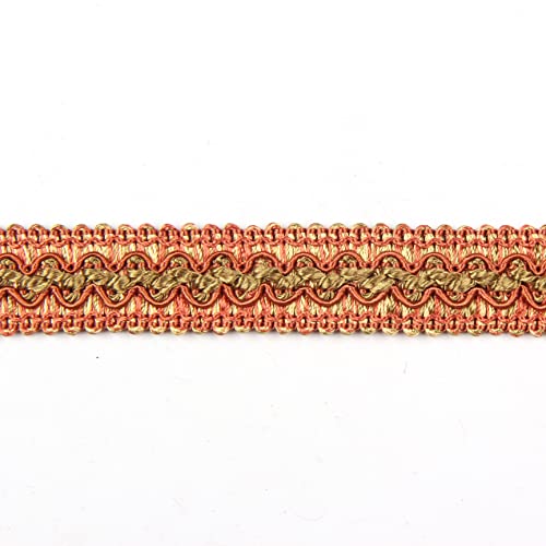 BEL AVENIR Braid Trim 0.78 inch 6.8 Yards Orange Gimp Fabric Trim - color: Orange