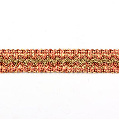 BEL AVENIR Braid Trim 0.78 inch 6.8 Yards Orange Gimp Fabric Trim - color: Orange