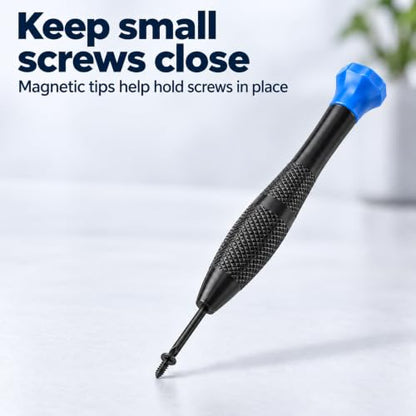 6 PCS Precision Screwdriver Set Magnetic Electronics Repair Tool Kit - color: Black, size: 6PCS