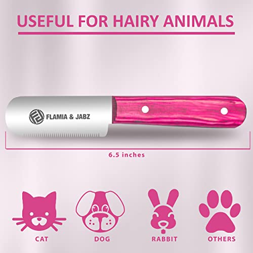 FJ Professional Stripping Knife, Right handed, 3 inch blade (Stainless Steel) (Fine, Pink) - color: Pink, size: Fine
