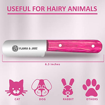 FJ Professional Stripping Knife, Right handed, 3 inch blade (Stainless Steel) (Fine, Pink) - color: Pink, size: Fine