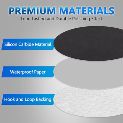 VIBRATITE 320 Grit 5 Inch Hook & Loop Sanding Discs, 70PCS - size: 5 Inch (320 Grit)
